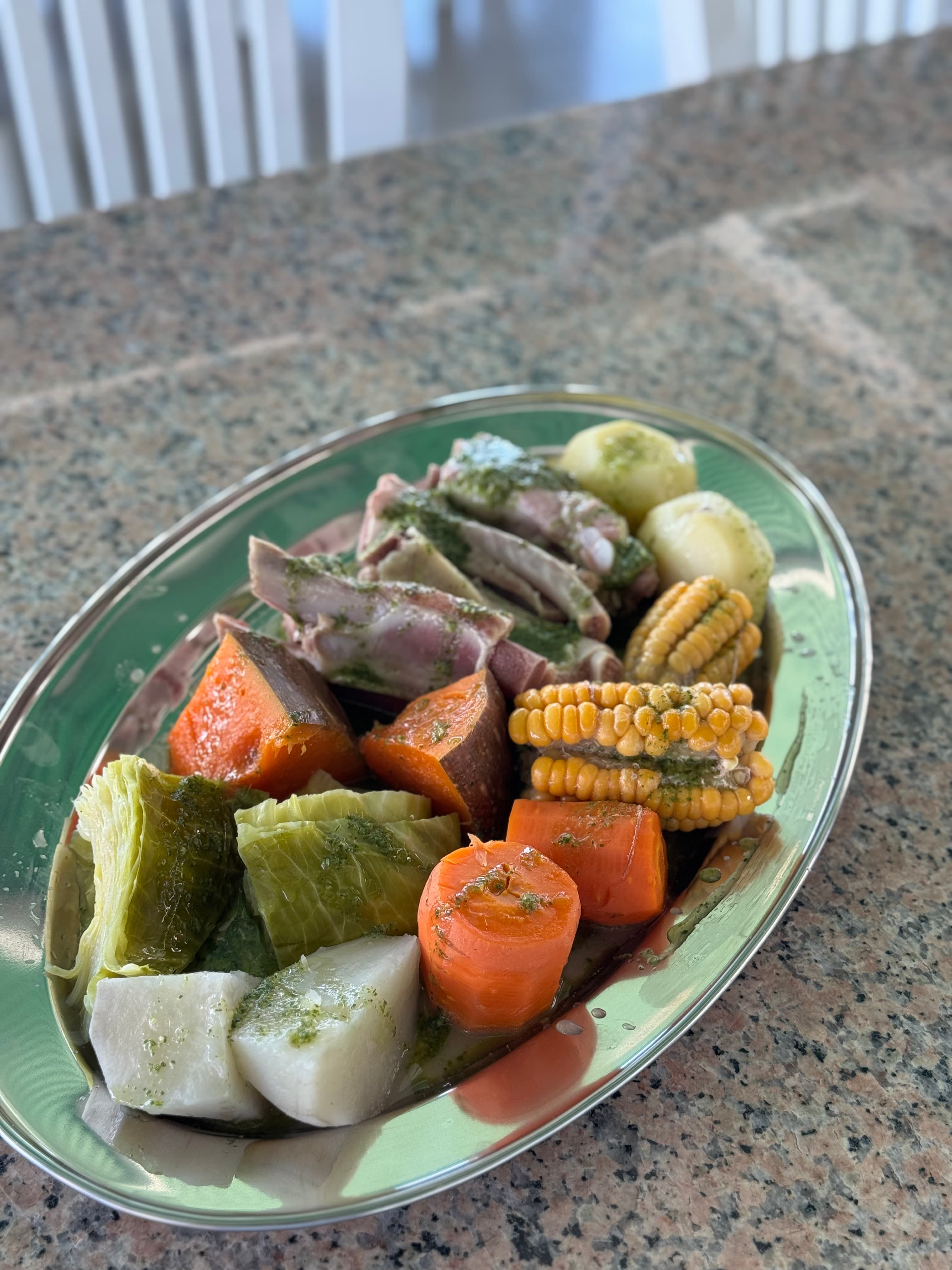 Costillas con Piña y Verdura